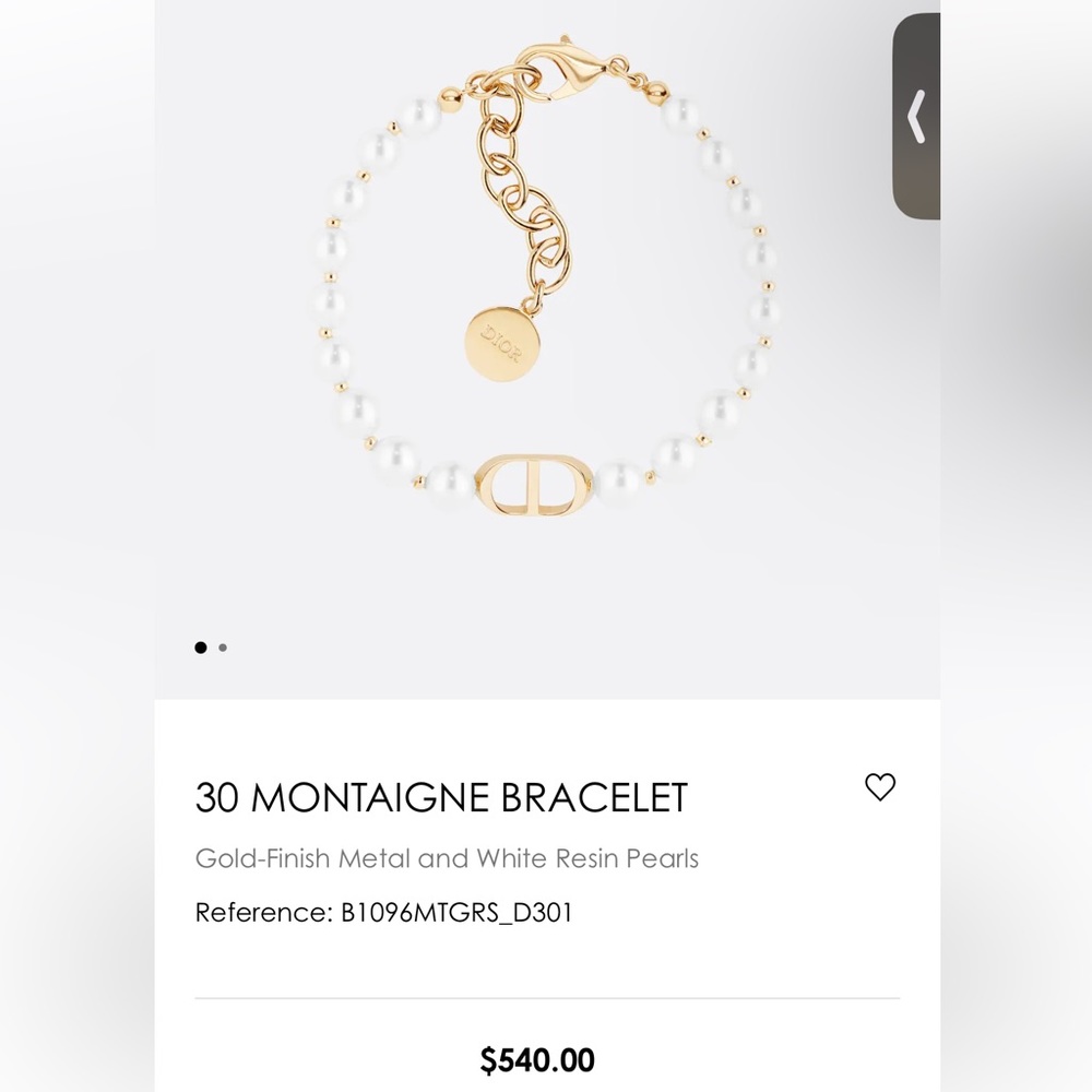 Dior 30 Montaigne CD pearl bracelet